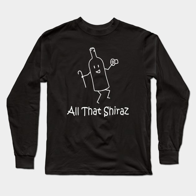 All That Shiraz White Long Sleeve T-Shirt by PelicanAndWolf